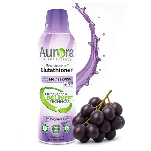 Aurora Nutrascience, Mega-Liposomal Glutathione+ Vitamin C, Immune System Support, Antioxidant, 750 mg per Serving, Gluten Free, Non-GMO, Sugar-Free, Organic Fruit Flavor, 16 fl oz (480 mL)