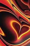  Burning Heart: Artful Fractal Art Notebook. Dot Grid. 120 White Pages. 6x9. Soft Cover. Glossy Finish.