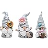   Hodao-3pcs-475-H-Spring-Summer-Gnome-Decorations-Tomte-Elf-Fall-Gnome-Decor-Swedish-Elf-Dwarf-Figurine-Table-Decor-Gray-Indoor-Home-Gift