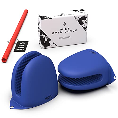 WAFE Mini Gants pour friteuse à air - 2 Gants en Silicone - Manique résistante à la Chaleur pour Cuisine, Barbecue et grillades - Taille Unique avec...