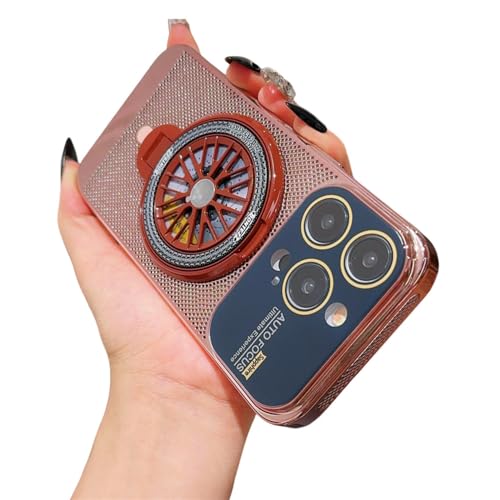 Coque iPhone 13 Pro Max refroidissement gyroscope rotatif rouge magnétique