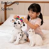 Xiyocadt Hund Kuscheltier, Plüschtier Hunde 25/32cm, Stofftier Plüschhund-Weizenhund Fleckenhund Plüsch Spielzeug für Baby Kinder Freunde (Stellung 25CM)