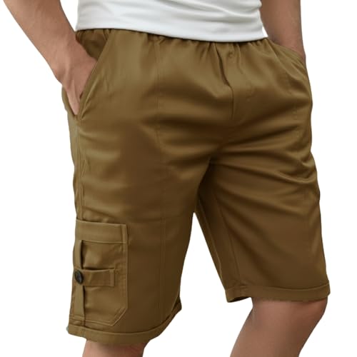 Image of NINQ Men's Half Cargo Shorts Featuring a Slim Yet Relaxed fit, Designed for Comfort. Stylish Casual Shorts with Functional Pockets, Perfect for Casual wear.