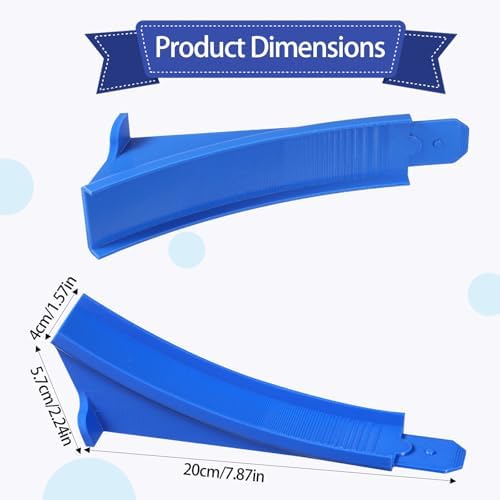 Sinbana 2pcs Race Car Ramp Tracks for Hot Wheels, PLA Plastic Ramp Track Toy Easy Builder to Assemble Toy Racetrack Accessories for Hotwheels Racing Car Jumps (Blue)
