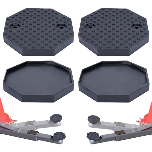 Image of 4 Pack Auto Lift Pads, Rubber Car Lifting Pads, Arm Pads Heavy Duty Automotive Hoist Accessories fit for Auto Truck Hoist, Floor Jack Pad(130x14mm)