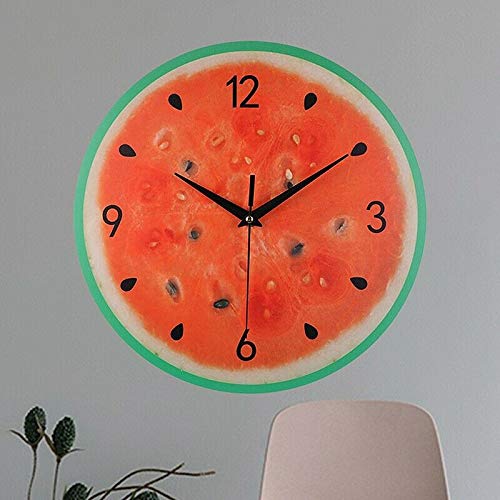 BIG BOOM ® Creative Wall Clock 12 Inch Cartoon Fruits Clock Kids Room Wall Decoration I3J5