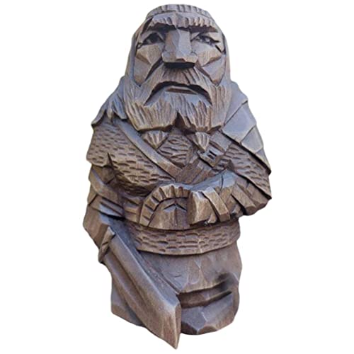 Asamio Gartenzwerg Odin Figur Wikinger Statue Harz Gartenstatue...