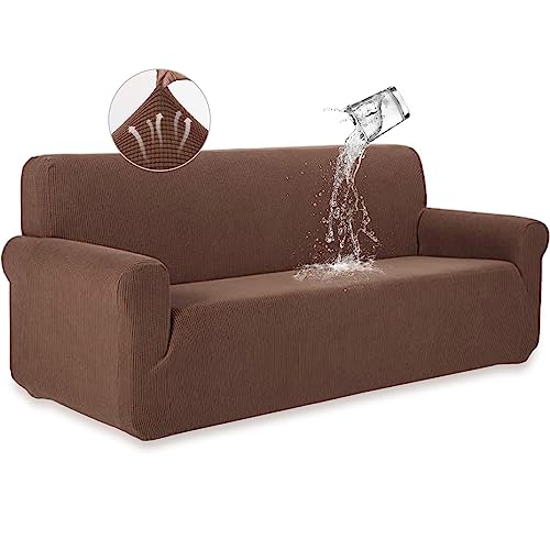 Reviews de Sofas Economicos al mejor precio. 47 NANWEI Funda para Sofá de Supersuave y Elástica Repelente al Agua, Protectores para Sala delavable en la Lavadora, Ideal para Proteger Tus Muebles (Café, Sofá)