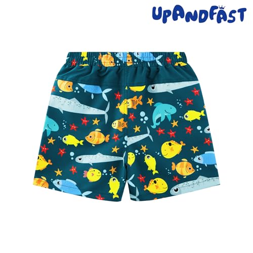 Boys Swim Trunks with UPF 50+ Sun Protection Toddler Swim Shorts Swimwear Quick Dry Kids Bathing Suit with Pocket 4-14 Years2