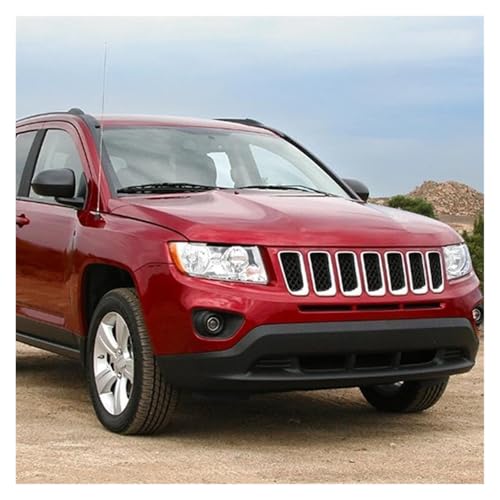 Cubierta tapa de faro antiniebla para parrilla y parachoques de Jeep Compass 2011 a 2017 3