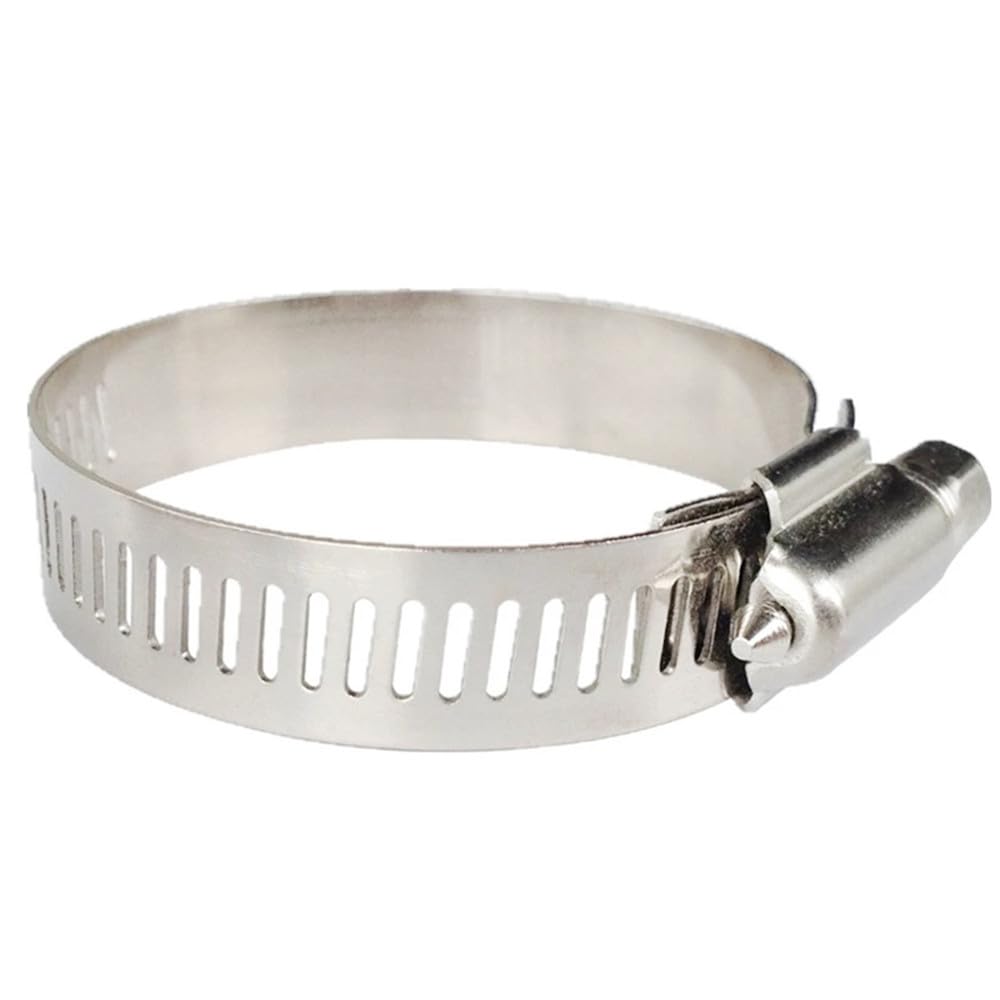 Abrazaderas de manguera resistentes de 3/8" a 5/8" - Abrazaderas de tornillo sin fin ajustables de acero inoxidable 304 para vehículos y jardines, 27,1 mm