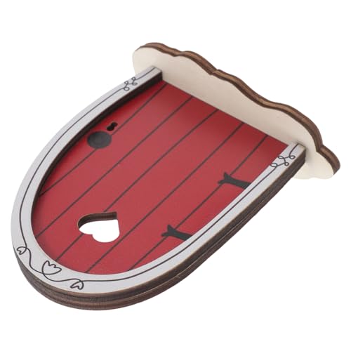 HEMOTON Puerta Mágica Miniatura de Madera para Jardín Decoración de Duendes y Hadas Accesorio para para y Medidas