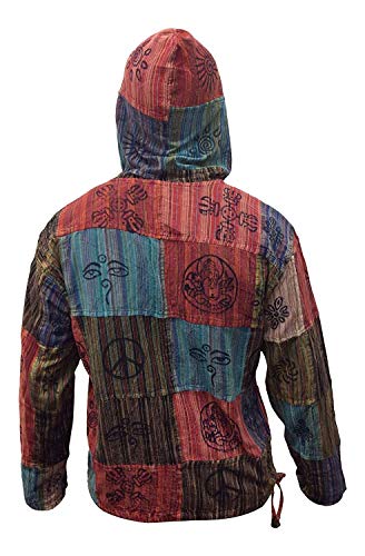 Shopoholic Fashion Mens Stripe Patchwork Grandad Hoodie Grandad Shirt4