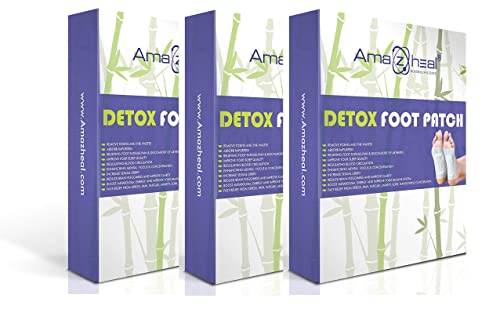 Image of AMAZHEAL Premium Foot patches, Cleansing Toxin Remover Foot Pad, Stress Relief Sleep Patch, For Men & Women, 20 Pieces (Pack of 3)
