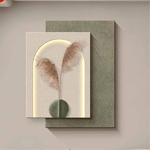 Sculpture murale LED minimaliste moderne avec éclairage 3D en grès