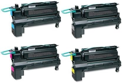 Green Apple Imaging®4-Pack Made in USA, TAA Compliant LEXMARK C792 / C792X1 Extra High Capacity Color Toner Cartridge Set .(OEM PART #C792X1KG, C792X1CG, C792X1MG, C792X1YG)