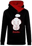 Nastrovje Potsdam Dumbo Sleepy Damen Kapuzensweatshirt schwarz/rot, Größe:L