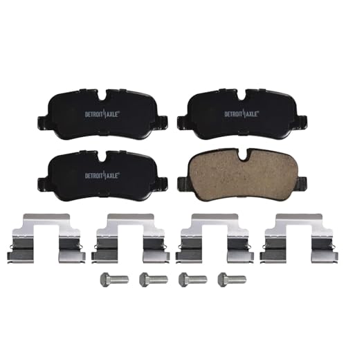 Image of Detroit Axle - Brake Kit for 2006-2009 Land Rover LR3 Range Rover Sport | Drilled and Slotted Disc Brake Rotors Ceramic Brake Pads Replacement: 13.28 inch inch Front and 13.78 inch inch Rear Rotor