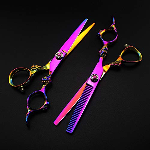 Ciseaux De Coiffure, 6 Pouces, JP 440C, Acier, Motif Dragon Arc-en-Ciel, Ciseaux De Coiffure, Ciseaux À Effiler, Ciseaux De Coiffeur