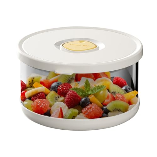 Bohany Ensaladera | Tazón De Vidrio Para Guardar Ensaladas,Contenedor Hermético De Vidrio Para Frigorífico Sopas Fruta Cocina Restaurante