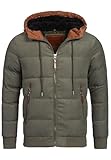 Indicode Hommes Adeline Winter Jacket | Veste d'hiver avec capuche doublée Forest M
