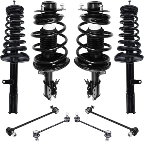 Image of Detroit Axle - 8pc Struts Kit for 1997-2003 Toyota Avalon 1999-2003 Solara 1997-2001 Camry Lexus ES300, Front and Rear Struts with Coil Spring Stabilizer Sway Bar Links Replacement Suspension