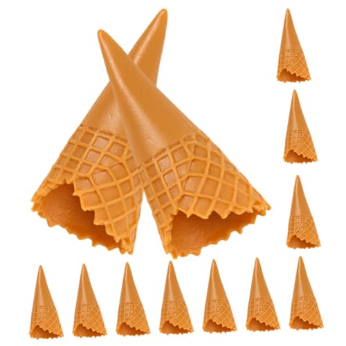 Yardwe 15Piezas Mini Abalorios de Cono de Helado Falsos para Bricolaje Accesorios de Decorativa para Joyas y Manualidades
