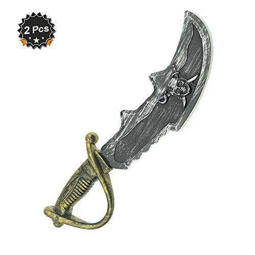 Warmtree toy 2 Pcs Pirate Sword Pirate Cutlass Bronze