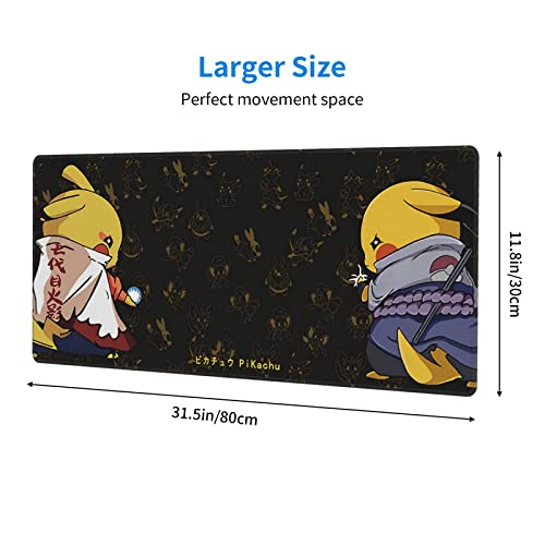 Anime Customized Large Extended Gaming Mouse Pad With Stitched Edges And Non-Slip Rubber Base,Suitable For Office And Home Use,31.5X11.8X0.12 Inches #TOP2