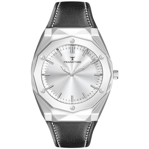 Franktime - White Panther Special Edition Series Analog Watch for Mens and Boys | White Dial Mens Watch | Luxury Quartz Watch | Leather Adjustable Strap Wrist Watch for Men (B0CM54WDVX) Amazon Price History, Amazon Price Tracker