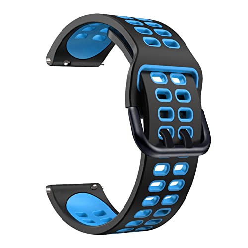 ANKANG Smart Watch Band 20MM Strap for Realme Watch Smartwatch Silicone Watchband for SUunto 3 Fitness Bracelet Accessories Belt (Color : Antique Black, Size : 20mm Universal)