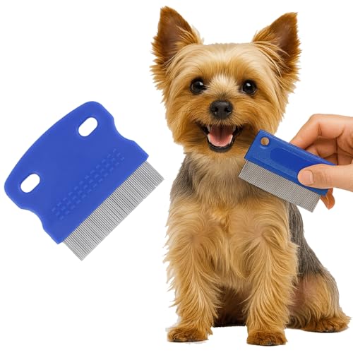 Pets&Goods Tear Stain Remover Comb Set for Dogs & Cats – Stainless Steel Eye Grooming Tool for Stains, Crust & Mucus – Gentle, Safe, Reusable – 2 Pack