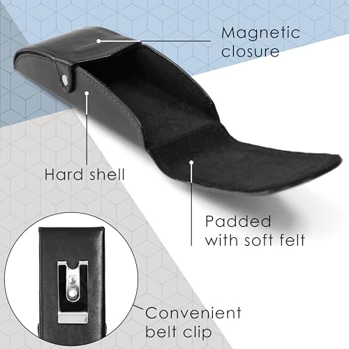 Image of Orsus Hard Glasses Eyeglass Case with Belt Clip, Belt Waist Hard Sunglasses Case 6x2 Inches