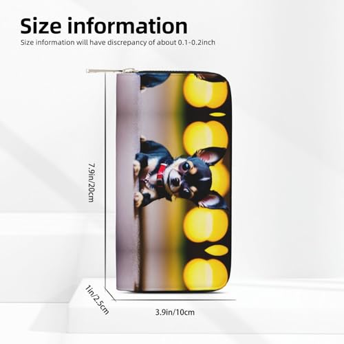 Chihuahua Dog Print Women Wallet Trendy Travel-Friendly 7.9X3.9in Casual Clutch Purse Gift for Ladies3