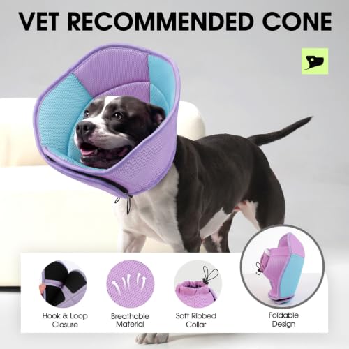Image of Dog Cones for Large Dogs Soft Dog Cone to Stop Licking