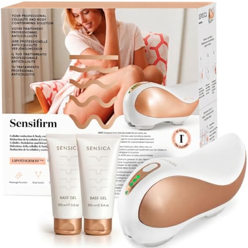 Sensica Sensica Sensifirm Patented Radio Frequency Anti-Cellulite Device for Thighs & Buttocks - Gentle Vibration, At-Home Body Contouring Machine for Skin Tightening + 2 Base Gels, 3.4 fl oz Each sold by Sensica Seller Program