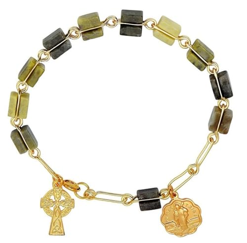 Connemara Marble Rosary Bracelet Single Decade Beads Birthday Gift Mother's Day