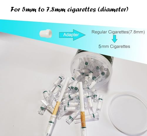 VOVCIG Cigarette Filters That Remove Tar and Chemical,Extended Filter with Triple Microporous Multiple Filtration Suitable for Regular and 5mm Cigarettes(100Pcs)