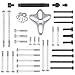 Harmonic Balancer Puller Set, 46 Pcs Flywheel Steering Wheel Puller Kit Gear Puller Yoke Crankshaft Pulley Puller