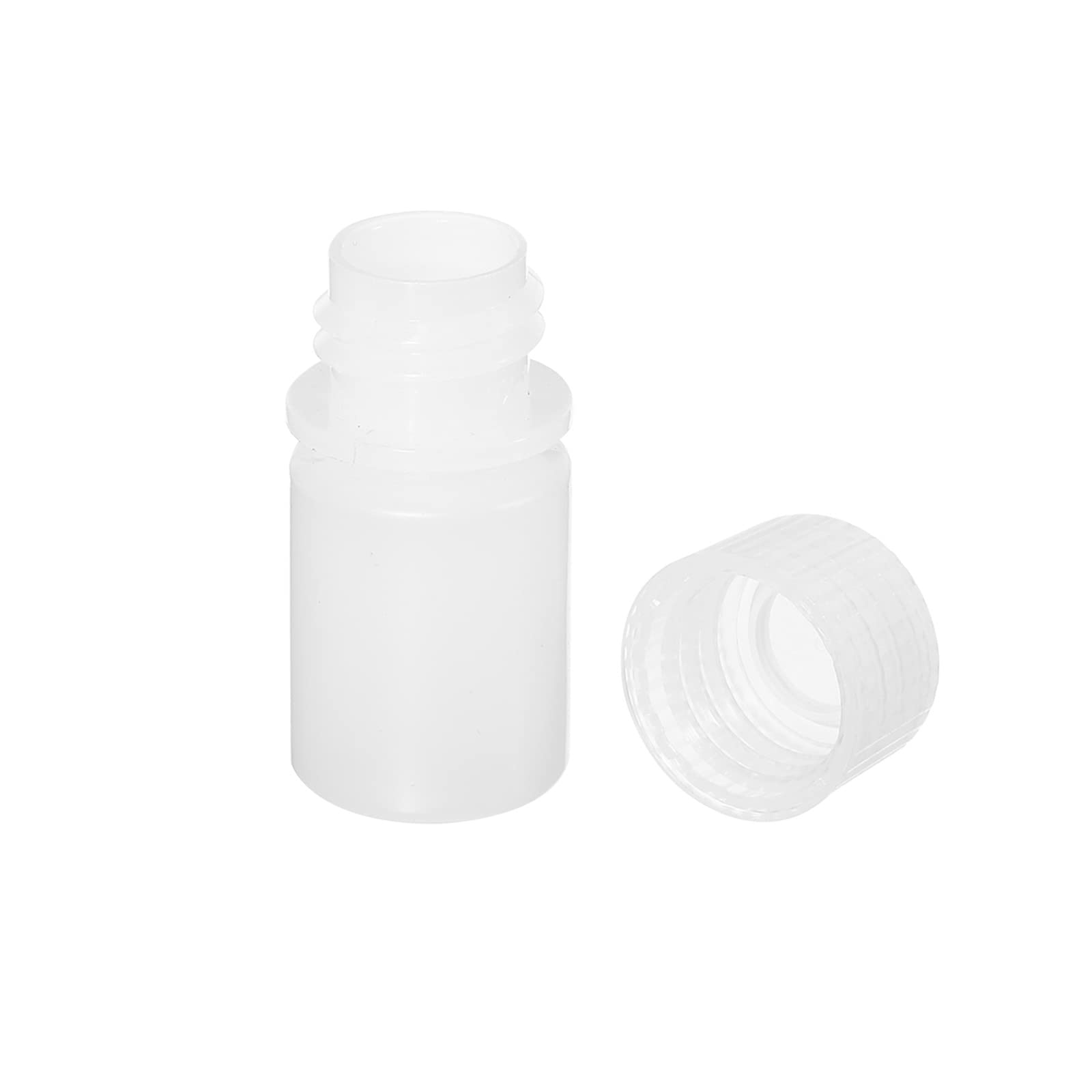 YOKIVE 1 Pcs Chemical Storage Bottle, Plastic Containers with Screw Lid | Chemistry Reagent Storage, Great for Laboratory, Stores, Factory (White, 10-ML)