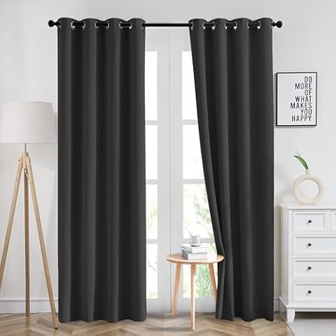 Imperial Rooms Grey Blackout Eyelet Curtains Cover