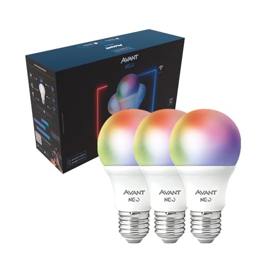 KIT 3 Lâmpadas Inteligentes LED Smart WI-FI compatível com Alexa, linha NEO, 10W, RGB, Luz branca e amarela (2700K-6500K), Bivolt, Avant, 290048175