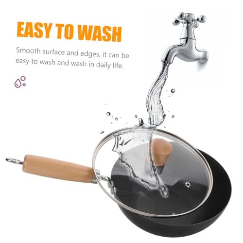 Wok Pequeño Japonés con Tapa y Mango resistente miniatura 5