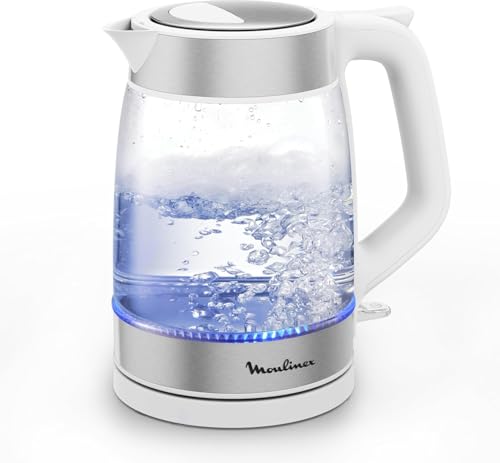 Moulinex Bouilloire Électrique en Verre 1,7 L, Ébullition Rapide, Transparente, Filtre Amovible,...