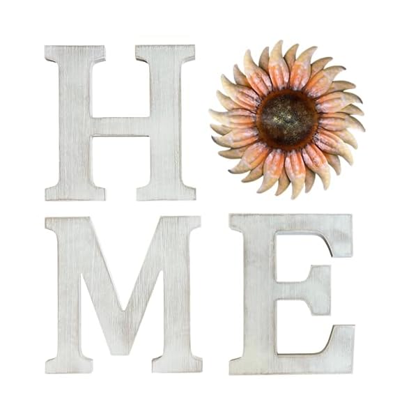   Sunflower-Wall-Decor-Home-Sign-White-Letters-Home-Sign-Metal-Sunflower-Decorations-Sunflower-Kitchen-Decor-Farmhouse-Wall-Decor