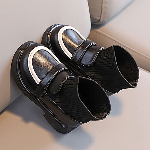 EnJoCho Girls Winter Boots Girls School Leather Shoes Toddler Girls Boots Little Kid Shoes Booties Casual Shoes for 2-8Years3