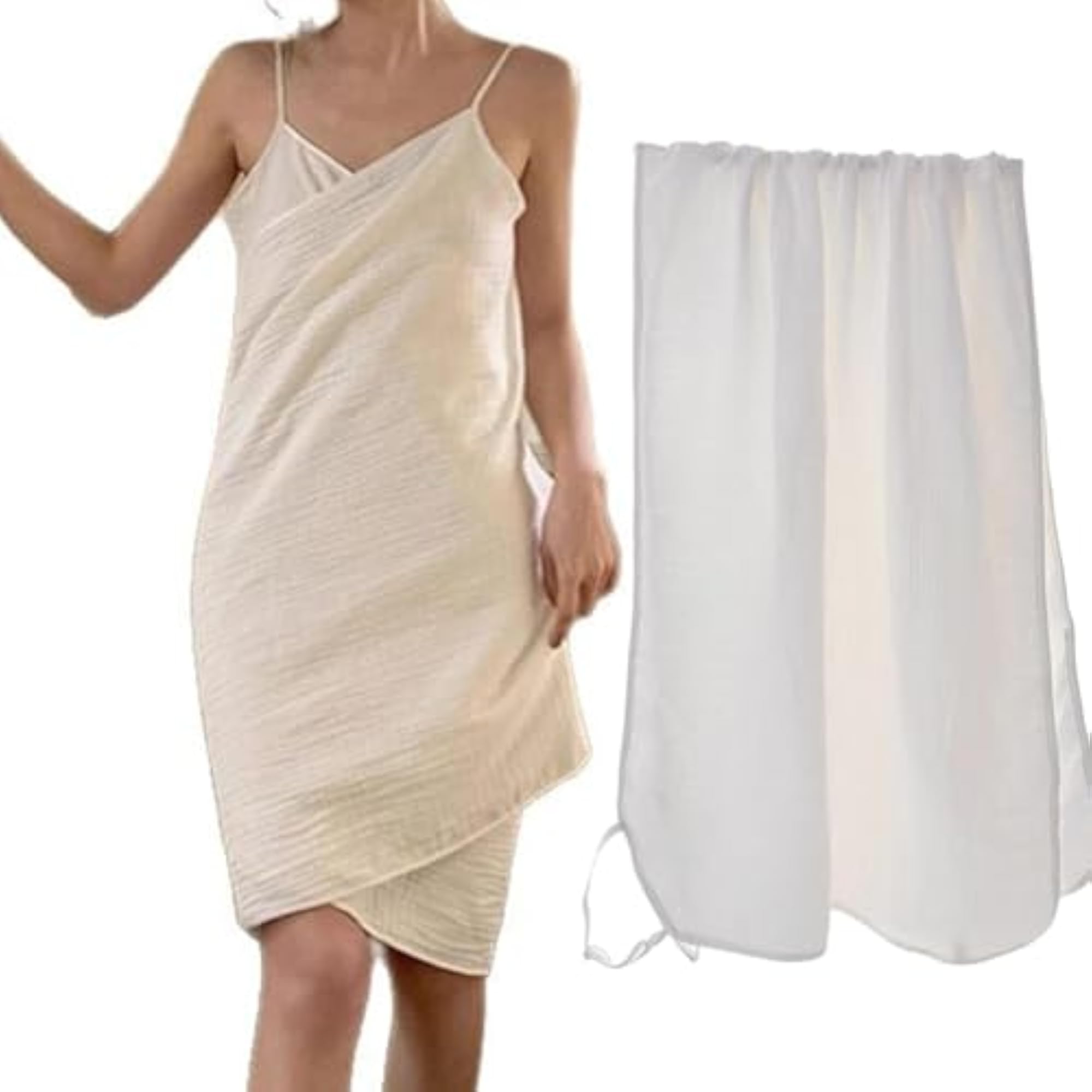 Quick Dry Bath Towel for Women, Suspender Bathrobe XL