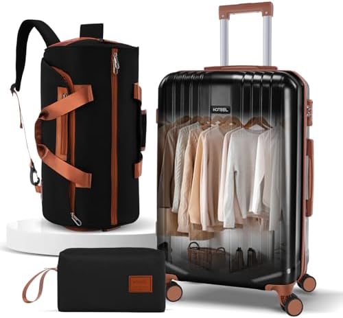 Hoteel luggage Sets 3 Piece Carry on Luaagae Suitcases with Spinn...