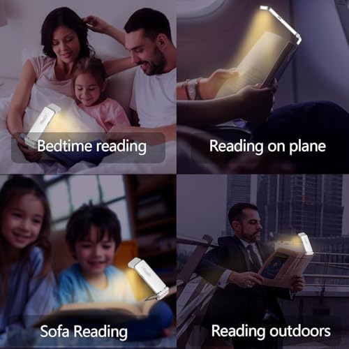 Image of Book Lamp for Students, USB Rechargeable LED Study Light, 3 Brightness & Color Modes, Clip-On, Portable & Eye-Friendly (Book Lamp)