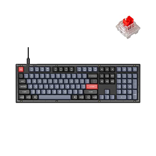 Keychron V6 Wired Custom Mechanical Keyboard, Full-Size QMK/VIA ...